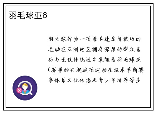 羽毛球亚6